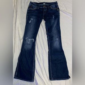 silver Frances women’s boot cut, size 27x31 denim blue jeans